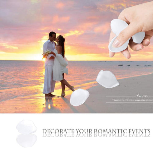 Premium Artificial Silk Rose Petals Flower Girl Scatter Petals for DIY Wedding Aisle Centerpieces Table Confetti Party Favors Home Decoration, Whi...