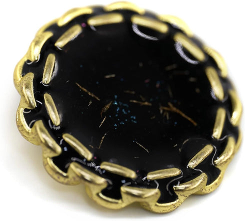 20 pcs Enamel Covered Copper Foil Fragments Floral Metal Shank Sewing Coat Buttons -25mm -1"...