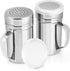 Accmor 2pcs Stainless Steel Dredge, Salt Pepper Dredge Shakers with Handle, Seasonings Spice Shakers with Lid, 14 Ounce...