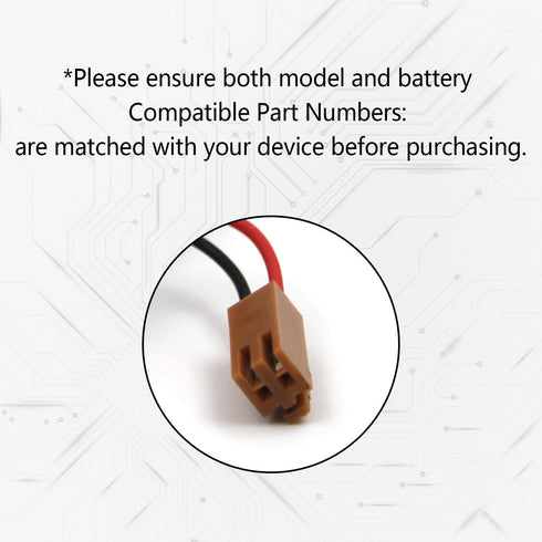 elxjar (2-Pack) 3.6V 2700mAh ER6V Battery Replacement for PLC in Factory Bag ER6VC119A ER6VC119B with Brown Plug Non-Rechargeable...