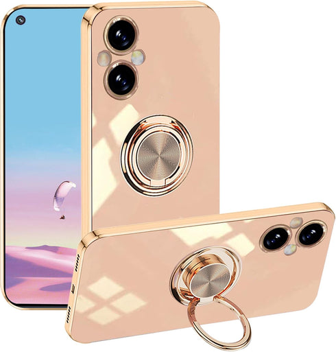 Compatible for Oneplus Nord N20 5g Case Ring Holder Magnet Silicone, Oneplus N20 5g Case Thin Phone Case Aesthetic Black 360° Rotatable Metal Stan...