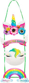 Juvale Unicorn Door Hanger - 2-Pack Welcome Sign for Princess Unicorn Themed Party Decoration, Easy DIY Assembly, Girls Birthday Party Supplies...