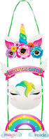 Juvale Unicorn Door Hanger - 2-Pack Welcome Sign for Princess Unicorn Themed Party Decoration, Easy DIY Assembly, Girls Birthday Party Supplies...