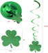 St.Patrick’s Day Hanging Shamrock Swirls Decorations(30Count), Konsait Lucky Irish Green Shamrock Foil Swirl for Home Party Ceiling Window Wall De...