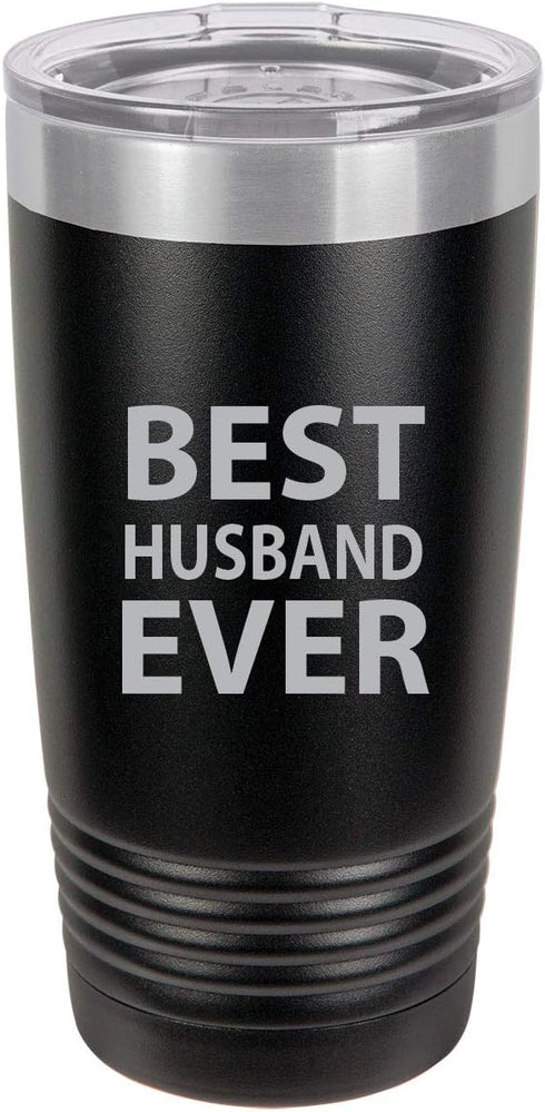 Best Husband Ever Stainless Steel Engraved Insulated Tumbler 20 Oz Travel Coffee Mug, Black...