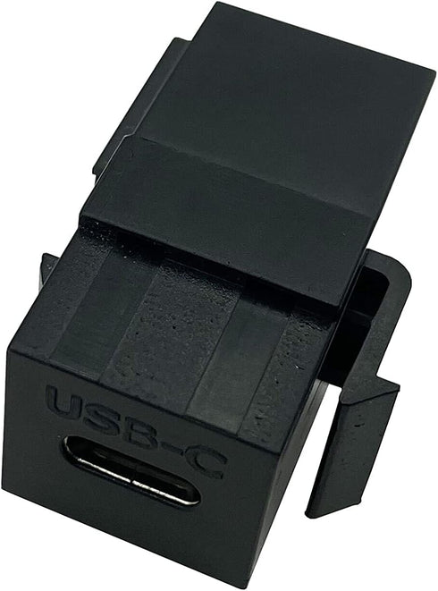 USB C Keystone Jack Adapter,Dafensoy USB C Upgrade 90 Degree Jack USB 3.1 Type-C Female to Female Insert Snap-in Connector Adapter,Suitable for Wa...