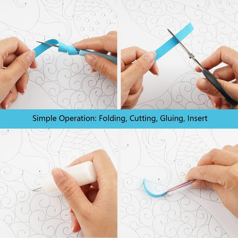 Uniquilling Quilling Kit Paper Quilling Kit for Adults Beginner, Handmade DIY Craft Quilling Paper Filigree Painting Kit Tools, Room Wall Art Deco...