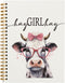 Preppy Cow Notebook Journal - Cow Gifts for Cow Lovers, Western Cow Office Supplies, Hay Girl Hay, College Ruled Hardcover Spiral Notebook 5.5 x 8...