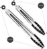 2 Pack Black Kitchen Tongs, Premium Silicone BPA Free Non-Stick Stainless Steel BBQ Cooking Grilling Locking Food Tongs, 9-Inch & 12-Inch...