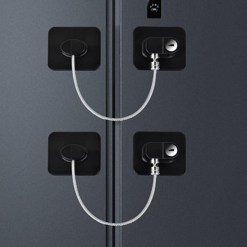 Fridge Lock (2 Pack),Refrigerator Lock with Keys,for Fridge, Cabinet Locks, Drawers, Dishwasher, Toilet and Child Safety Cabinet Locks, 3M Adhesiv...