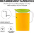 LocknLock Aqua Fridge Door Water Jug with Handle BPA Free Plastic Pitcher with Flip Top Lid Perfect for Making Teas and Juices, 3 Quarts, Green...