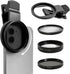 52mm Clip-on Phone Camera Lens Filter, 3 in 1 Phone Lens Filter Kit, CPL Lens + Macro Lens + Star Lens Universal Cellphone Lens Filter Compatible ...