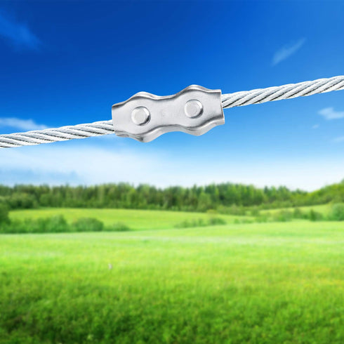 Maitys Poly Rope Connector Wires Splicer Galvanized Steel Connector for Electric Fences (12)...