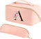 Personalized Initial Makeup Bag, Travel Cosmetic Bag with Brush Bag for Women, Large Capacity Portable Toiletry Bag Make Up Organizer...