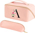 Personalized Initial Makeup Bag, Travel Cosmetic Bag with Brush Bag for Women, Large Capacity Portable Toiletry Bag Make Up Organizer...