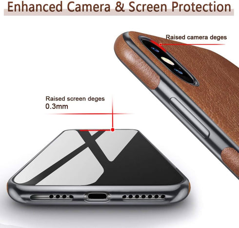 LOHASIC for iPhone Xs Max Case, Premium Leather Slim Luxury Flexible Defender Anti-Slip Soft Grip Scratch Resistant Protective Cover Cases Compati...