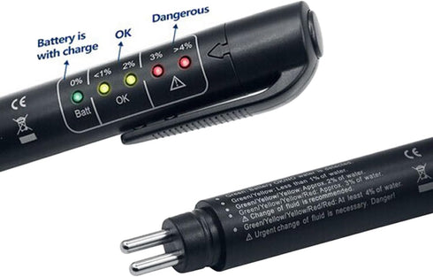 Brake Fluid Tester Pen ETCHESHI Brake Fluid Tester for DOT4 with 5 LED Light Indicators...