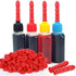 Red Caulking Cap 26 Piece Caulk Caps Tube Anew Saver Airtite Adhesive Saving Nozzle Tips Covers...