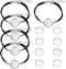 DROLE 40Pcs 25mm Adjustable Bracelet Blanks Kit-20Pcs Leather Bracelet Chain Blanks and 20Pcs 25mm Clear Glass Cabochons for Jewelry Making Black ...