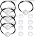 DROLE 40Pcs 25mm Adjustable Bracelet Blanks Kit-20Pcs Leather Bracelet Chain Blanks and 20Pcs 25mm Clear Glass Cabochons for Jewelry Making Black ...