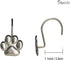 Sunlit Fashion Design Cute Paw Print Polished Shower Curtain Hooks for Dog Cat and Bear, Rust Proof Oil Rubbed Metal Shower Curtain Rings-12 Pack...