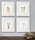 Confetti Fox Llama Nursery Wall Art Decor - 8x10 Unframed Set of 4 Prints - Kids Cute Alpaca Baby Animal Pictures Quotes - Dream Big Stand Tall Be...