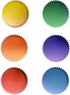 qiqee 300PCS Standard Gradient Cupcake Liners Cupcake Cups 6 Designs Orange Purple Gradient Cupcake Papers Baking Cups Cupcake Wrappers (Medium Si...