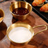 2Pcs Makgeolli Bowls, 304 Stainless Steel Korean Traditional Bowls Round Rice Bowl Wine Cup with Handle, Hiking Soup Dish Food Bowl Camp Cup (Larg...