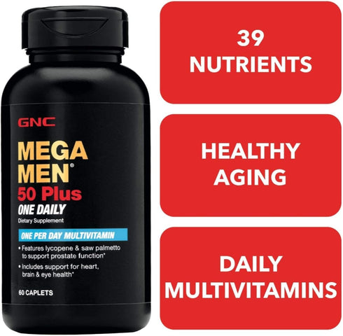 GNC Mega Men 50 Plus One Daily, 60 caps...