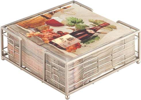 Boston International Hampshire Holder, Cocktail Napkin Caddy, Brush Nickel...