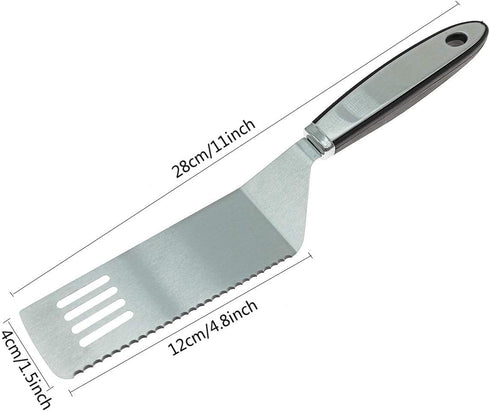 Cake Server Pie Server Spatula Set, Stainless Steel Cake Cutter Cut and Serve,Serrated Spatula and Pizza Cut Turner Lift Transfer Pie Shovel Serve...