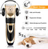 Dog Grooming kit Low Noise Rechargeable Dog Clippers for Grooming Cordless Dog Grooming for Dogs, Cats Gold...