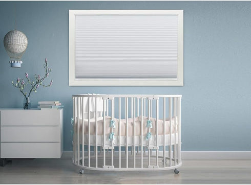 Redi Shade No Tools Easy Lift Trim-at-Home Cordless Cellular Blackout Fabric Shade White, 30" W x 64" L, (Fits windows 19"- 30")...