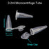 0.2ml Microcentrifuge Tubes with Snap Cap, Polypropylene Graduated, 1000 Pcs Sterilized Clear Plastic Small Vials with Caps for Sample Storage wit...