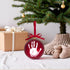 Tiny Ideas Christmas Baby's Handprint Ball Ornament, Included Paint for Baby's Print, Newborrn Holiday Keepsake Gift, DIY Classic Christmas Tree O...