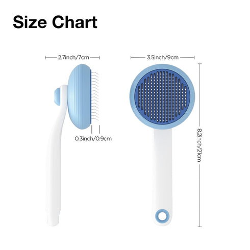 Cat Brush for Shedding, Pet Grooming Self Cleaning Slicker Brush for Cats & Dogs, Cat Deshedding Brush Easily Removes Tangles Hair and Loose Under...