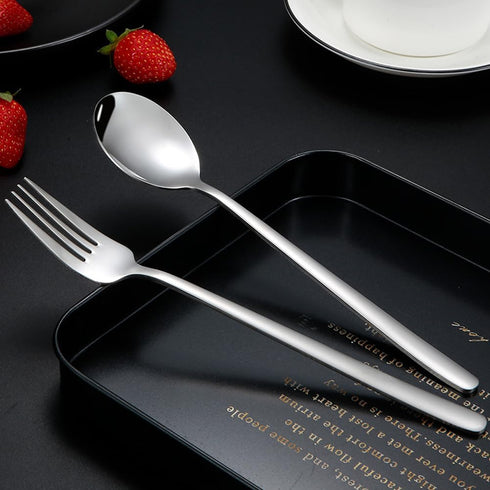 Travel Utensils, 18/8 Stainless Steel 4pcs Cutlery Set Portable Camp Reusable Flatware Silverware, Include Fork Spoon Chopsticks with Case...