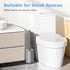 HAMITOR Toilet Bowl Brush Holder Set: Curved Design with Holder for Deep Cleaning Under Rim - Compact Hidden Scrubber for Small Space - Modern RV ...
