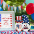 4th of July Decorations for Home, DECSPAS Patriotic Red White and Blue Summer Decor, Fourth of July Independence Day Double Sided Wooden Tiered Tr...