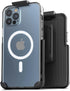 Encased Magnetic Case with Holster for iPhone 12 / iPhone 12 Pro Belt Clip - Compatible with MagSafe (Clear)...