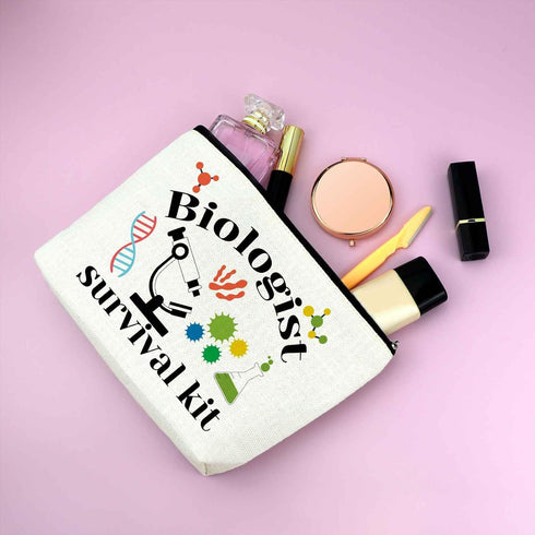 Biologist Gifts Makeup Bag Biology Science Teacher Gifts Biology Lover Gifts Cosmetic Bag Biology Student Gifts Biology Major Graduation Gifts Lab...