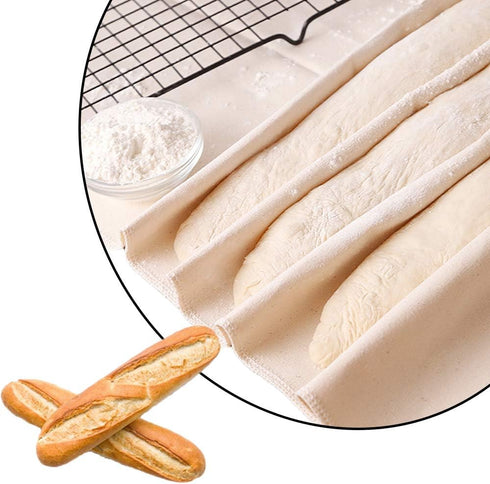 Panxxsen Professional Bakers Couche Extra Large 35 x 26 Inch,Heavy Duty Linen Pastry Proofing Cloth for Bread Dough Baking,Thick Baking Bread Clot...