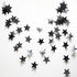 Cheerland Black Silver Moon Decoration Star and Gothic Summerween Decor Garland for Grunge Birthday Halloween New Year Eve Party Twilight Star Ban...