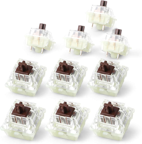 HUYUN Wholesales Authentic RGB Cherry Switch Cherry Mx Switches Keycap Keyswitches Keymodule Mechanical Keyboard Switches Replacement (Brown 3 pin...