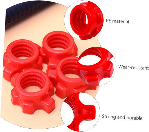 4 Pcs collar clip curly dumbbell supplies curling iron dumbbell hex nut household lock ring pole...