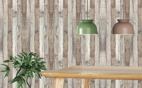 Vintage Wood Wallpaper Rustic Wood Wallpaper Stick and Peel Self Adhesive Removable Distressed Wood Look Wallpaper Vinyl Shelf Home Wood Panel Wal...
