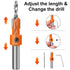 Lytool Countersink Drill Bit Set,5Pcs Counter Sink Bits for Wood,Tapered Drill Bits for Woodworking,Round Shank,Allen Wrench, Wood Screw Counter S...