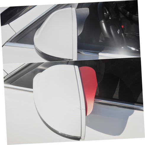 2Pcs Red Aluminum Alloy Side Mirror Rain Shield Flexible Rearview Mirror Visor Guard Protects From Rain Snow Sunlight for Cars Suvs Trucks...