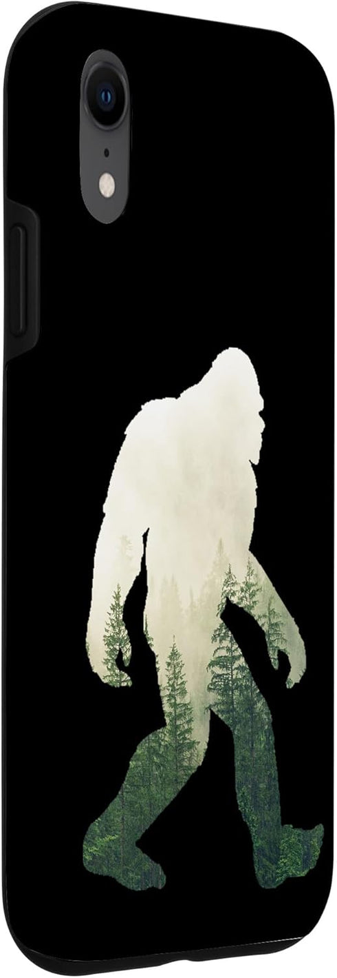 iPhone XR Bigfoot Figure Sasquatch Yeti Nature Double Exposure Case...