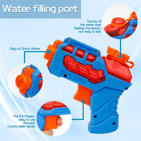 Water Guns, Water Guns for Kids, 4 Pack Squirt Guns Water Blaster, Mini Water Guns Small Water Pistol Toys for Boys Girls, Summer Gifts for Swimmi...
